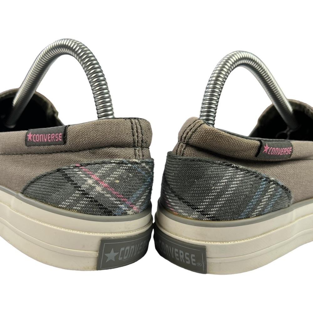 Converse Sneakers Unisex W7.5 M6 Plaid Slip On Shoes - Picture 7 of 11